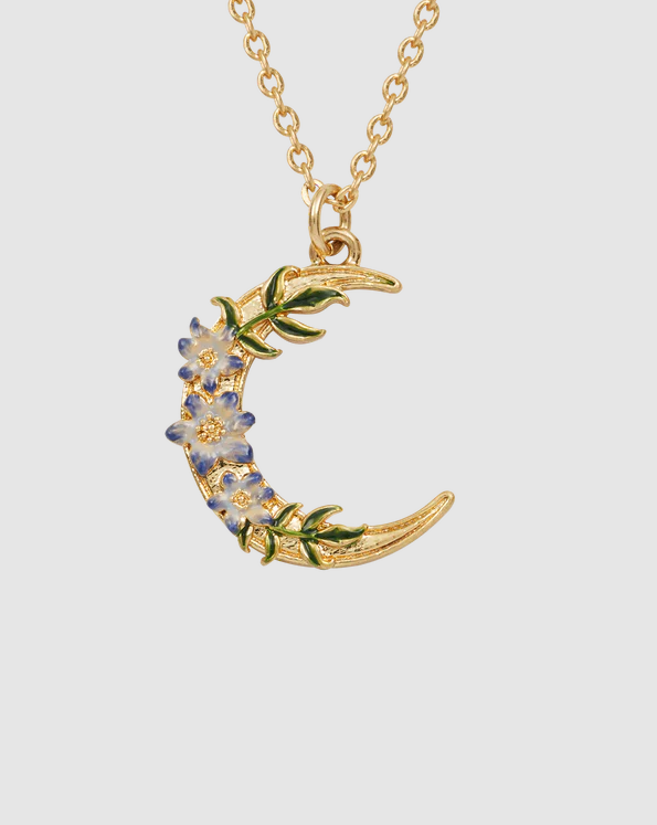 Fable - Gold Nightshade Moon Necklace