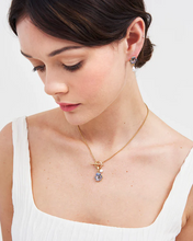 Load image into Gallery viewer, Fable - Gold Pansy Pearl Toggle Necklace
