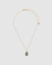 Load image into Gallery viewer, Fable - Gold Vintage Framed Roses Necklace
