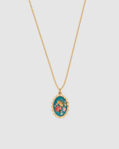 Fable - Gold Vintage Framed Roses Necklace