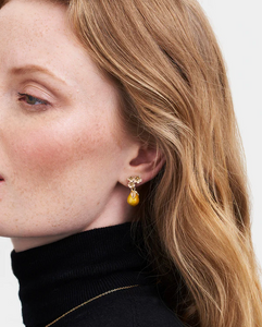 Fable - Golden Pear Drop Earrings