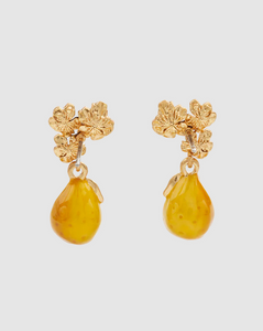 Fable - Golden Pear Drop Earrings