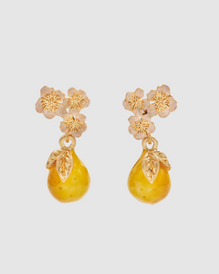Fable - Golden Pear Drop Earrings