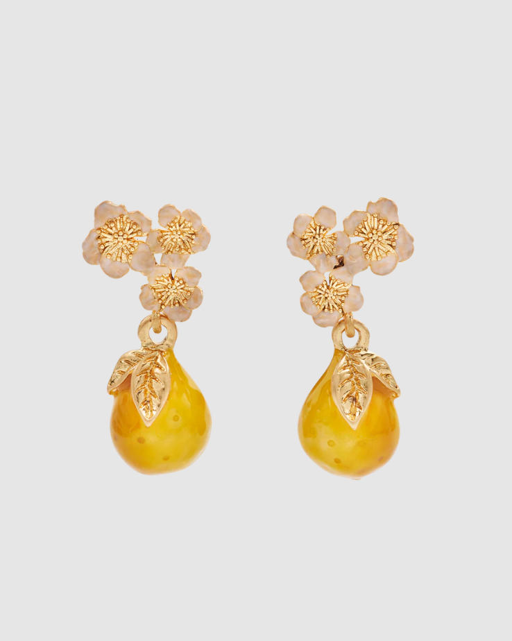 Fable - Golden Pear Drop Earrings