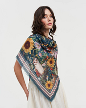 Load image into Gallery viewer, Fable - Green Botanical Scarf
