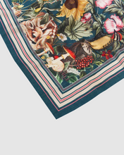 Load image into Gallery viewer, Fable - Green Botanical Scarf
