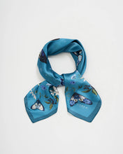 Load image into Gallery viewer, Fable - Midnight Garden Square Scarf in Teal
