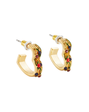 Load image into Gallery viewer, Fable - Orla Hedgerow Heart Hoop Earrings
