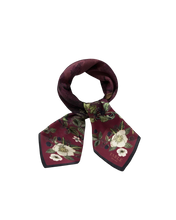 Load image into Gallery viewer, Fable - Orla Narrative Square Scarf in Burgundy
