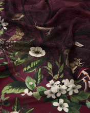 Load image into Gallery viewer, Fable - Orla Narrative Square Scarf in Burgundy
