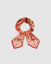 Load image into Gallery viewer, Fable - Peach Folksy Fox Tales Square Scarf
