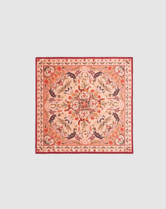 Fable - Peach Folksy Fox Tales Square Scarf