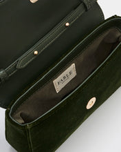 Load image into Gallery viewer, Fable - Sophia Wren Embroidered Velvet Bag in Green
