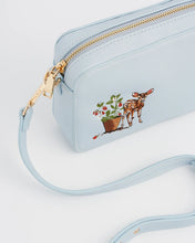 Load image into Gallery viewer, Fable - Strawberry &amp; Fawn Embroidered Camera Bag in Blue
