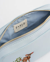 Load image into Gallery viewer, Fable - Strawberry &amp; Fawn Embroidered Camera Bag in Blue
