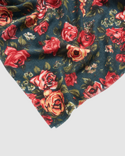 Load image into Gallery viewer, Fable - Teal Roses Pashmina Scarf
