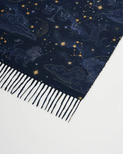 Load image into Gallery viewer, Fable - Zodiac Long Fringed Scarf in Navy
