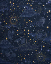 Load image into Gallery viewer, Fable - Zodiac Long Fringed Scarf in Navy
