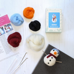 Hawthorn Handmade - Snowman Mini Needle Felting Kit