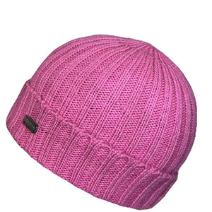 Kusan - PK2226 Turn Up Rib Beanie - Pink