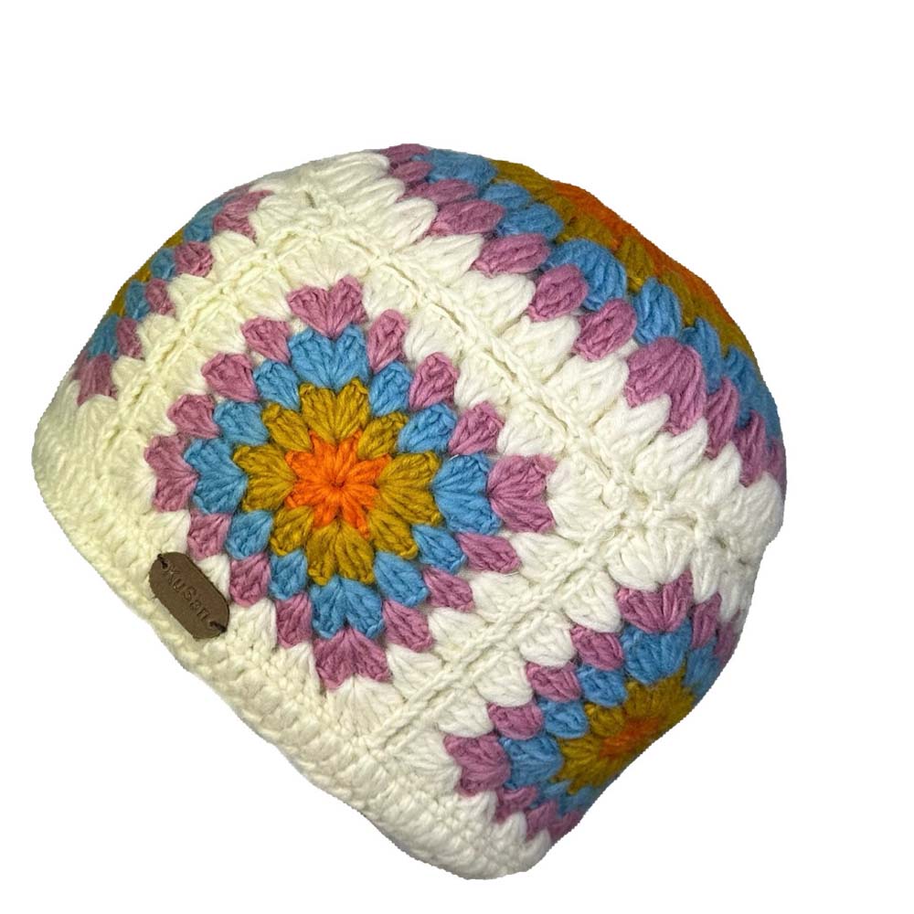 Kusan - PK2420 Crochet Beanie - Patch White