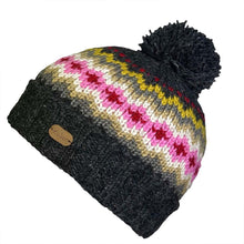 Load image into Gallery viewer, Kusan - PK2306 Bobble Hat Turn Up - Charcoal
