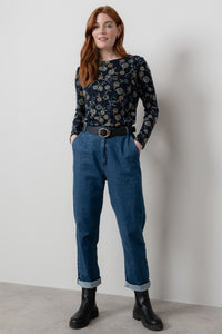 Lily & Me - Angela Top Budling in Navy