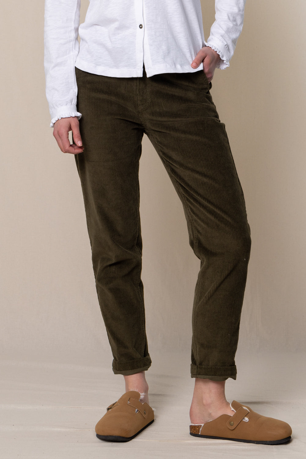 Lily & Me - Brookend Cord Trouser - Olive