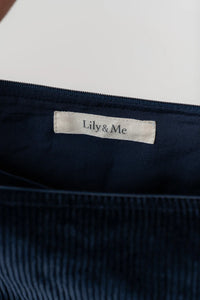 Lily & Me - Cord Crossbody Bag in Navy