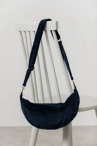 Lily & Me - Cord Crossbody Bag in Navy