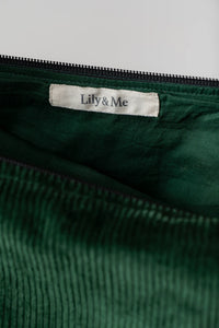 Lily & Me - Cord Crossbody Bag in Pine Green
