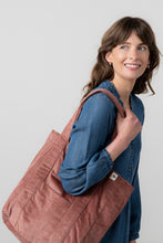 Load image into Gallery viewer, Lily &amp; Me - Cord Shopper Bag in Antique Rose
