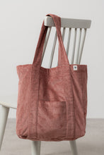 Load image into Gallery viewer, Lily &amp; Me - Cord Shopper Bag in Antique Rose
