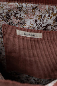 Lily & Me - Cord Shopper Bag in Antique Rose
