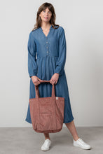Load image into Gallery viewer, Lily &amp; Me - Cord Shopper Bag in Antique Rose
