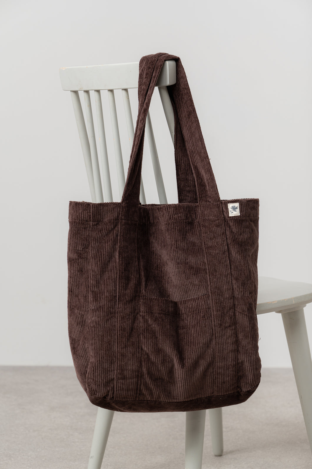 Lily & Me - Cord Shopper Bag in Chocolate