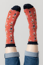 Load image into Gallery viewer, Lily &amp; Me - Crafty Mouse Socks in Earth Red
