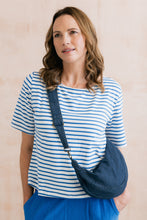Load image into Gallery viewer, Lily &amp; Me - Linen Denim Crossbody Bag in Blue
