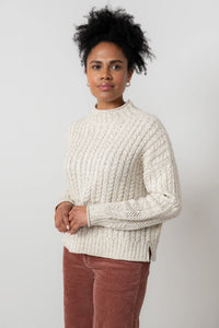 Lily & Me - Elspeth Jumper Fleck Knit in Ecru