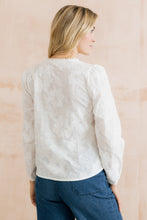 Load image into Gallery viewer, Lily &amp; Me - Emily Embroidered Cotton Blouse in White
