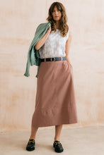 Load image into Gallery viewer, Lily &amp; Me - Estuary Twill Midi Skirt in Antique Pink
