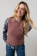 Load image into Gallery viewer, Lily &amp; Me - Eva Tank Fleck Knit in Antique Rose
