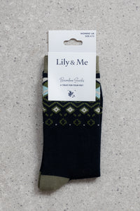 Lily & Me - Fair Isle Sock Navy