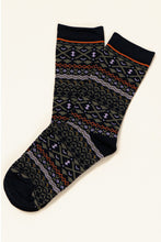 Load image into Gallery viewer, Lily &amp; Me - Fairisle Bamboo Socks - Navy
