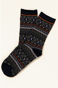 Lily & Me - Fairisle Bamboo Socks - Navy