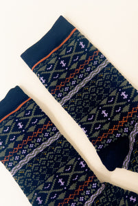 Lily & Me - Fairisle Bamboo Socks - Navy