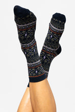 Load image into Gallery viewer, Lily &amp; Me - Fairisle Bamboo Socks - Navy
