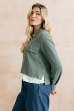 Load image into Gallery viewer, Lily &amp; Me - Grasslands Linen Jacket in Laurel
