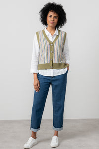 Lily & Me - Gywneth Fair Isle Tank in Moss