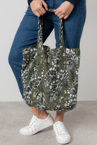 Lily & Me - Harvest Cord Shopper in Moss